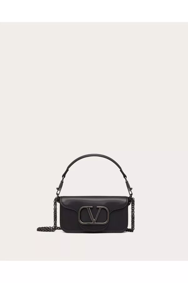 Valentino Garavani Locò Small Shoulder Bag In Calfskin by