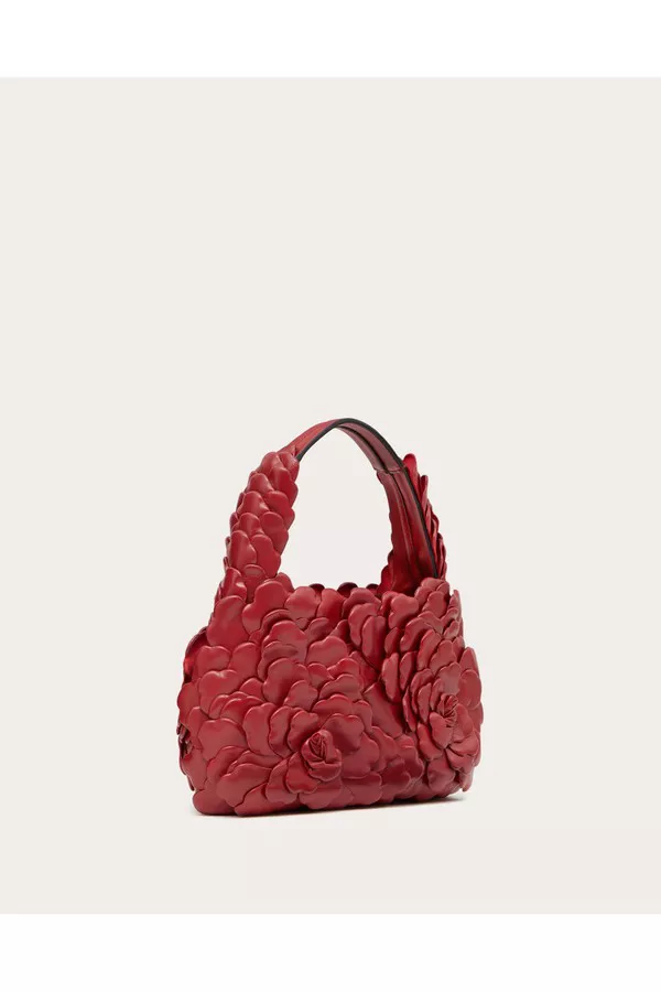 Small Valentino Garavani 03 Rose Edition Atelier Hobo Bag by