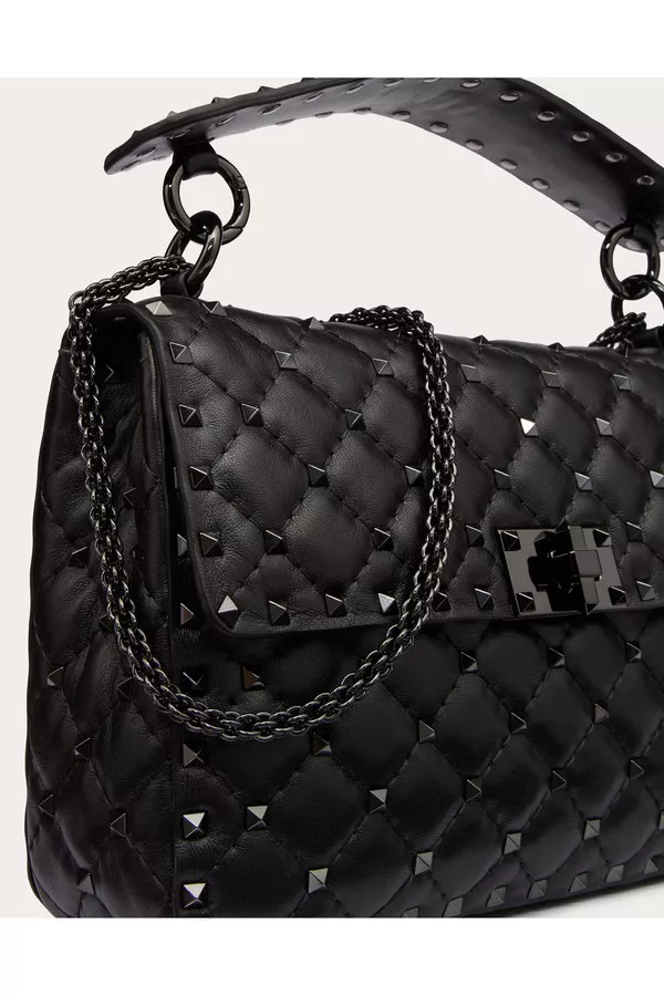 Medium Nappa Rockstud Spike Bag by Valentino Garavani at THE
