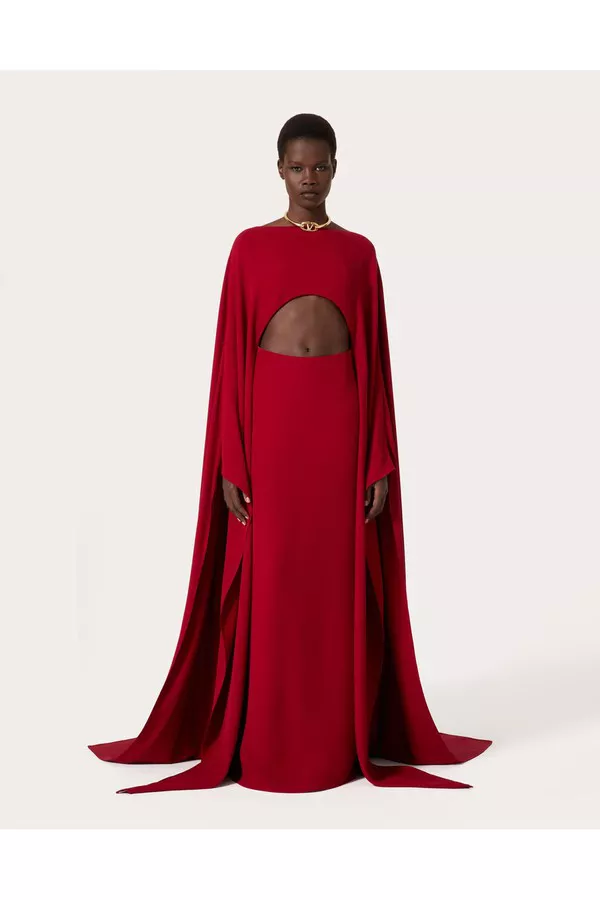 open lace back dress Vintage Valentino Sweater Knit Cape – Recess
