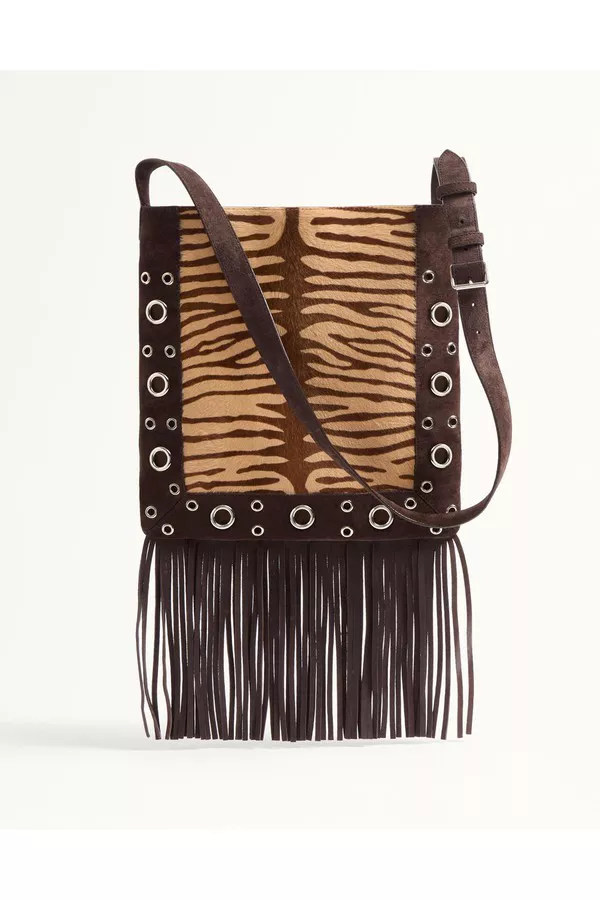 Valentino Garavani Nellcôte Shoulder Bag In Animalier Pony