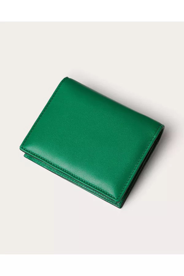 【VALENTINO】ROMAN STUD WALLET Roman Stud Wallet In Nappa Leather With Chain for Woman in