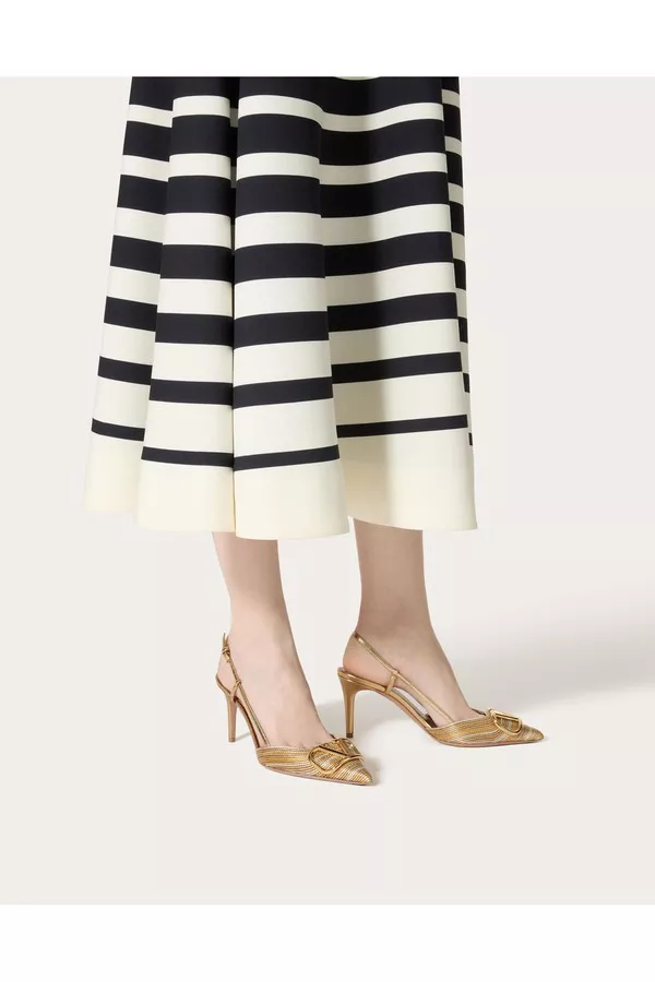 Vlogo Signature Metallic Slingback Pumps With Cornely