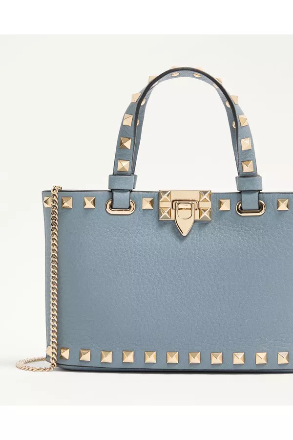 Rockstud Mini Shopping Bag In Grainy Calfskin by Valentino