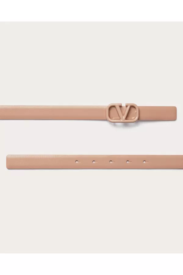 Vlogo Signature Belt In Shiny Calfskin 20Mm by Valentino Garavani