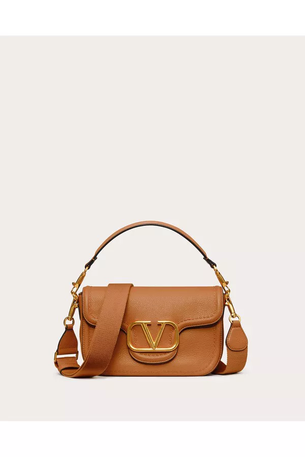 ショルダーバッグ・ポシェット VALENTINO GARAVANI Alltime' shoulder bag Brown Valentino Garavani Alltime Grainy Calfskin Shoulder Bag by