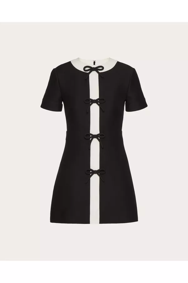 VALENTIN★素敵！Crepe Couture Short Dress Crepe Couture Short Dress for Woman in Ivory | Valentino US