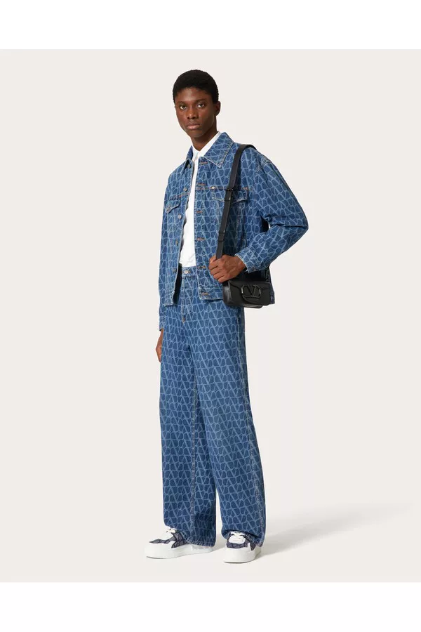 ジャケット Valentino Garavani Double-Breasted Toile Icon VALENTINO GARAVANI double-breasted toile icon Blue Valentino