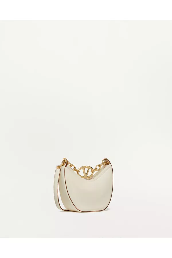 ショルダーバッグ・ポシェット VALENTINO Ivory leather mini Hobo VLogo Moon handbag Valentino Garavani VLogo Moon Mini Hobo Bag in Nappa Leather