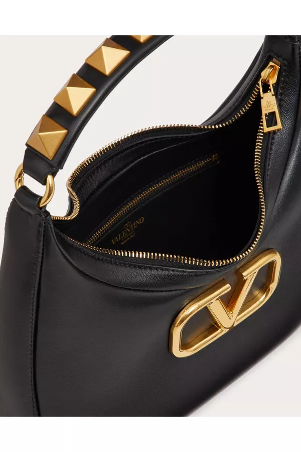Stud Sign Calfskin Hobo Bag by Valentino Garavani at THE MILE
