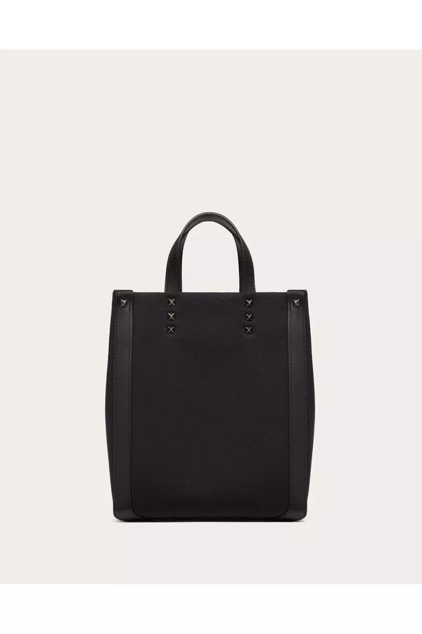 【VALENTINO】VLTN ECOLAB MINI CANVAS SHOPPER Vltn Ecolab Mini Canvas Shopper by Valentino Garavani at THE
