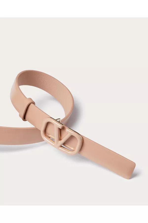 Vlogo Signature Belt In Shiny Calfskin 20Mm by Valentino Garavani