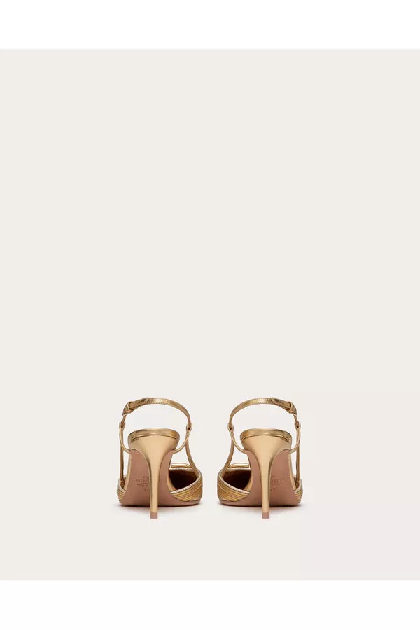 Vlogo Signature Metallic Slingback Pumps With Cornely