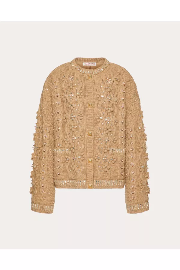 【Valentino/ヴァレンティノ】Garavani Camel Wool Blend Jacket Single-breasted Wool Blend Jacket With Check Pattern for Man