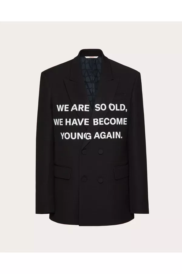 Silk Shantung Double-Breasted Jacket With 