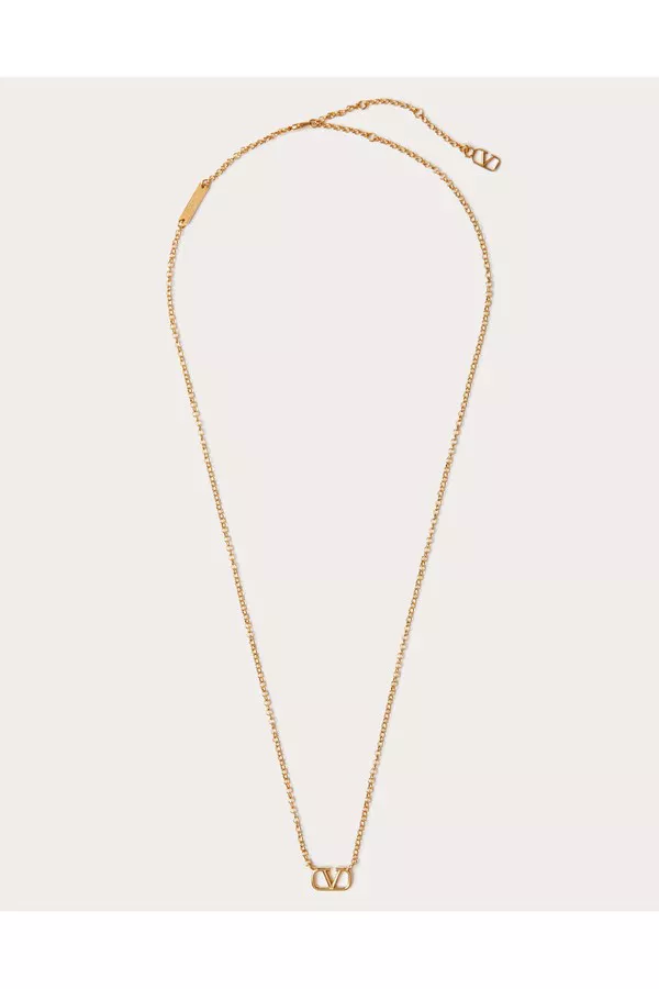 ネックレス・ペンダント VALENTINO\tLOGO NECKLACE\t6W2J0U67\tMET\tCS4\tGOLD Valentino-Bead Triple Strand Adj Neck