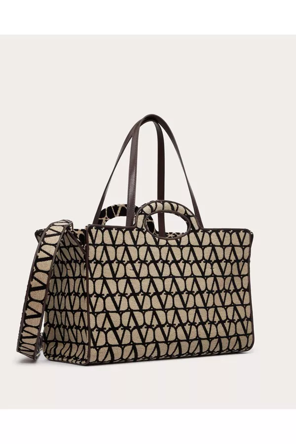 【VALENTINO】ICONOGRAPHE SHOULDER BAG Toile Iconographe Backpack With Leather Detailing for Man in