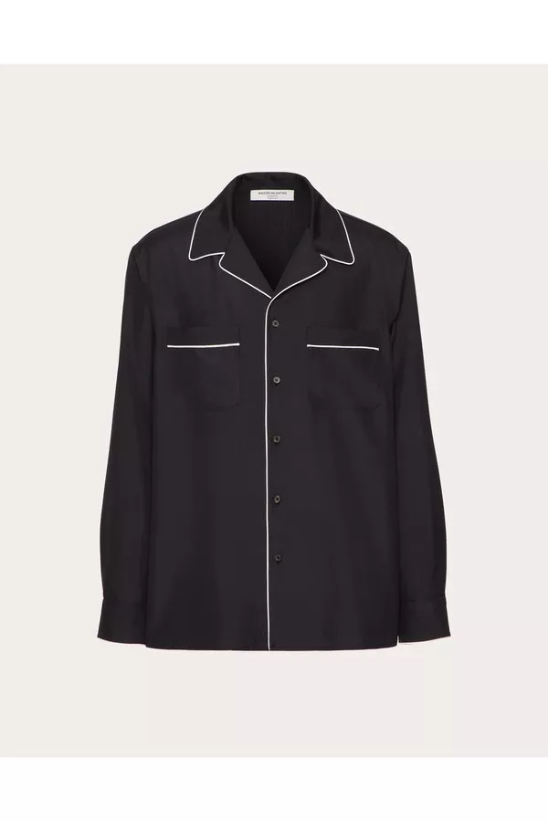 【関税込み】VALENTINO GARAVANI SILK PAJAMA SHIRT Silk Pajama Shirt by Valentino Garavani at THE MILE