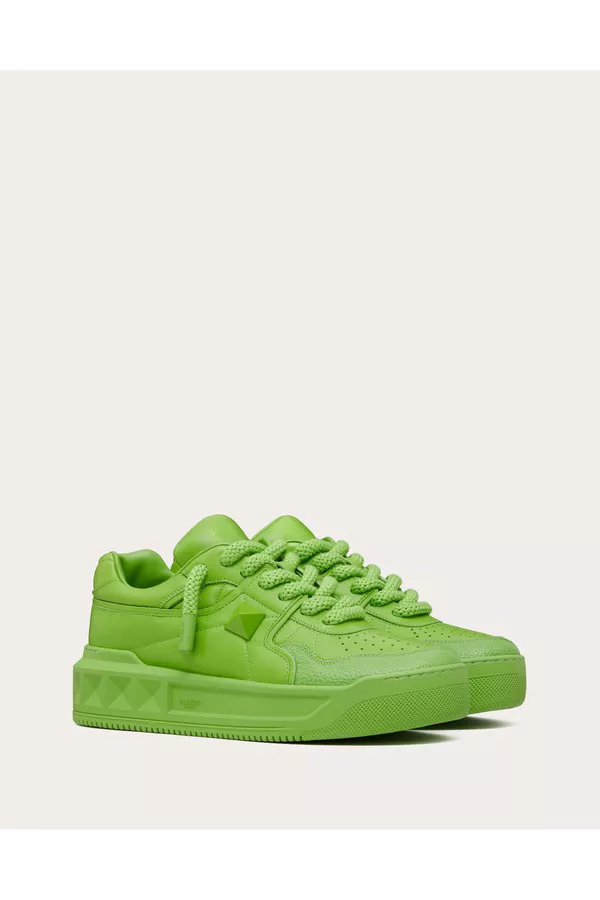 VALENTINO グリーン One Stud Xl Nappa Leather Low-Top Sneaker by Valentino Garavani at