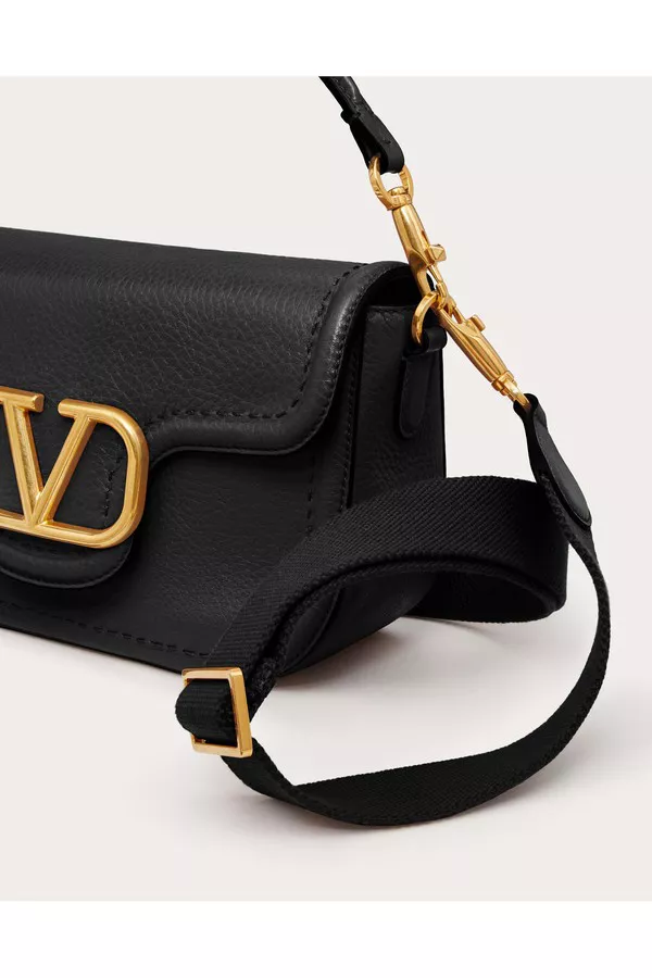 Valentino Garavani Alltime Grainy Calfskin Shoulder Bag by