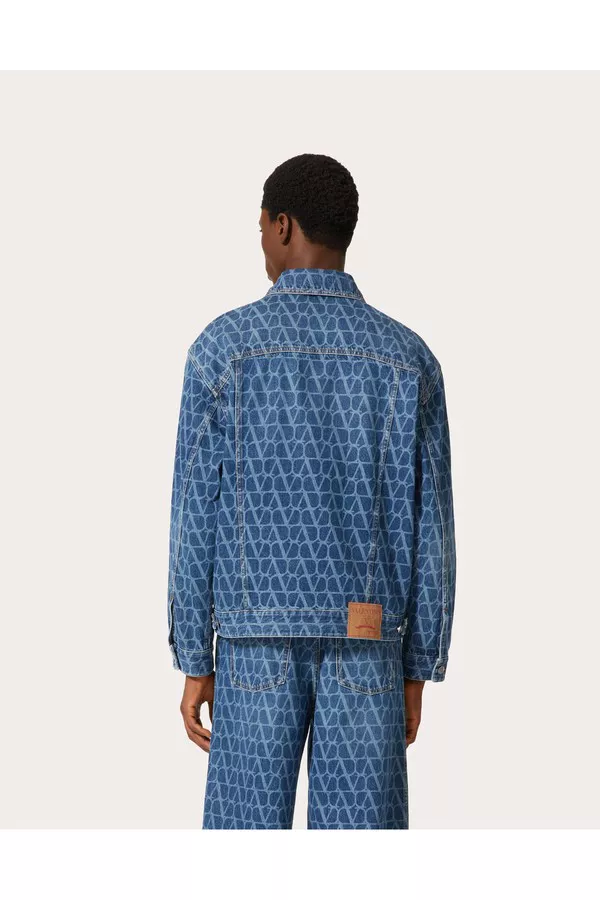 ジャケット VALENTINO Valentino Garavani denim jacket (B3DC03J94C 558) Valentino Garavani logo-appliqué Denim Jacket | Blue