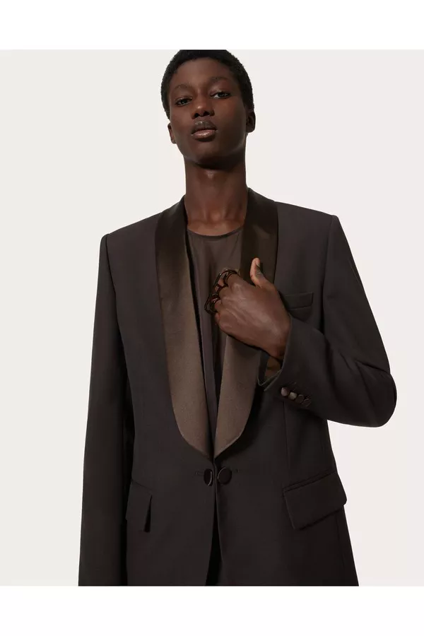 Wool Dinner Jacket With Maison Valentino Tailoring Label And