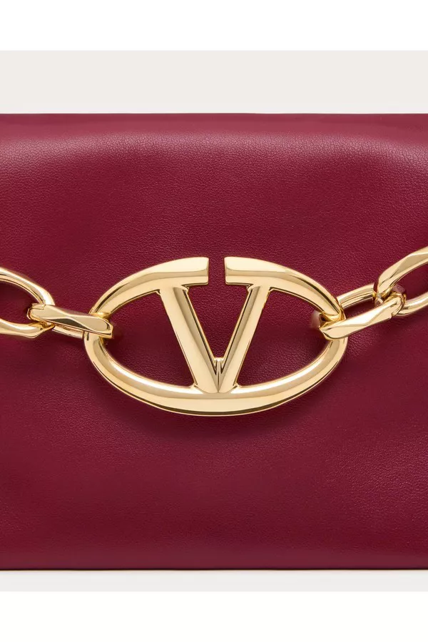 Vlogo Chain Clutch Bag In Nappa Leather With Chain by