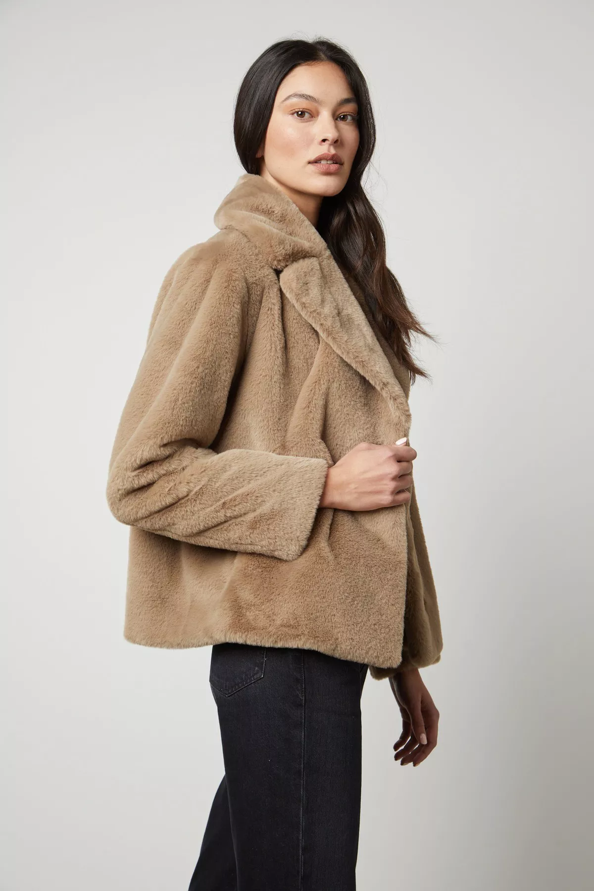 Raquel Faux Lux Fur Jacket by Velvet by Graham Spencer at THE MILE