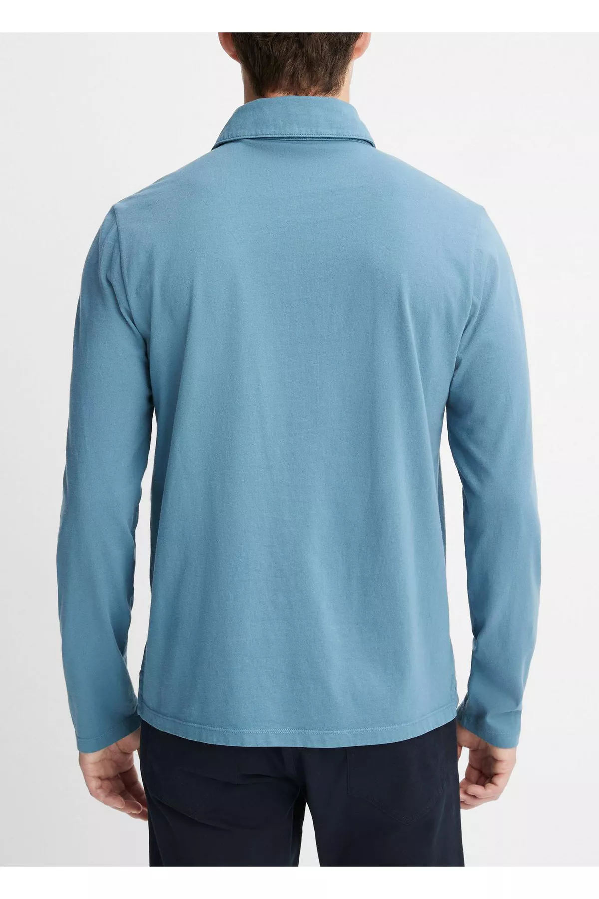 Garment Dye Long-Sleeve Polo Shirt by Vince at THE MILE