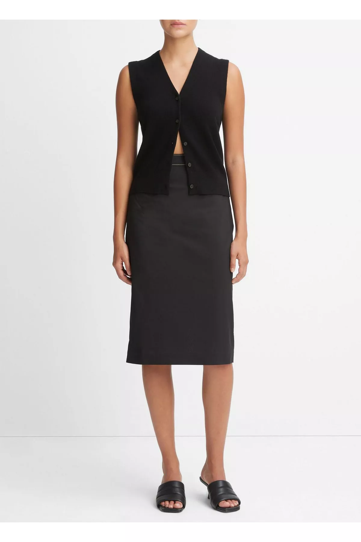 VINCE Aラインスカト V010430905094 050SLSSILVERSTONE Vince Sheer Panelled Slip | italist