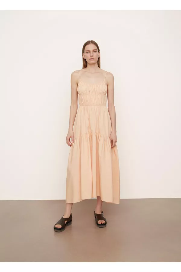 Ruched Tie-Back Camisole Dress by Vince at THE MILE