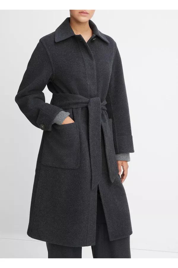 vince コート Fine Wool-Blend Lined Overcoat by Vince at THE MILE