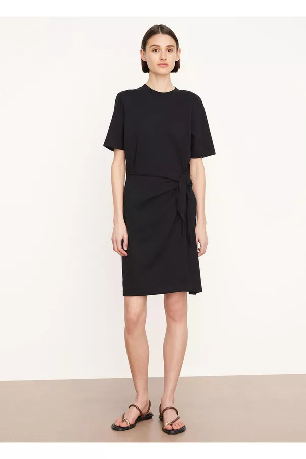 black tie dresses short sleeve Women's Short Sleeve Lace Dress Wedding Guest Cocktail Midi Dress Casual Semi Formal Office Dress with Belt 2024 (Black,Small,Female,Adult,US,Alpha,Small,Regular,Regular) at Amazon Women's Clothing store