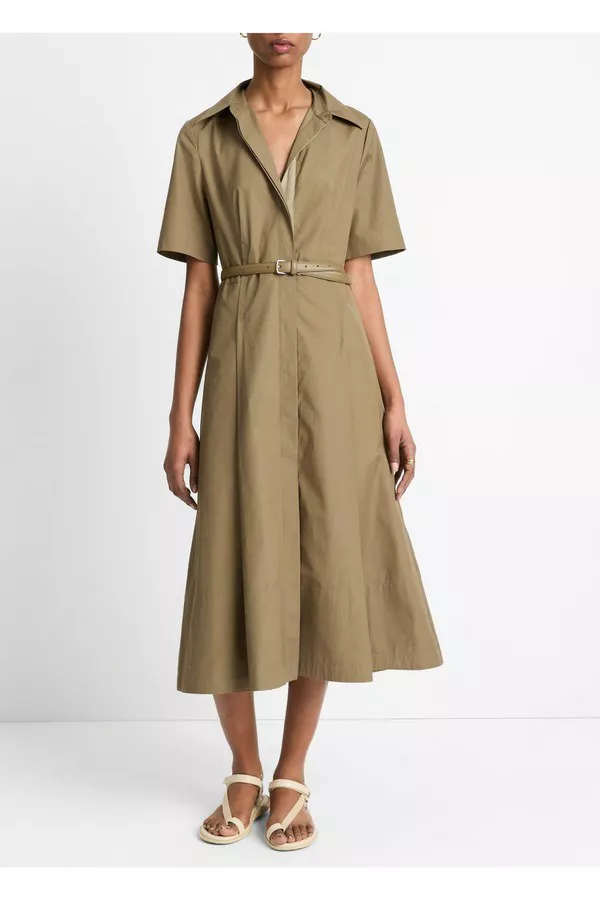 Canvas Tape Cotton Shirt Dress by Vince at THE MILE Canvas Tape Cotton Shirt Dress by Vince at THE MILE