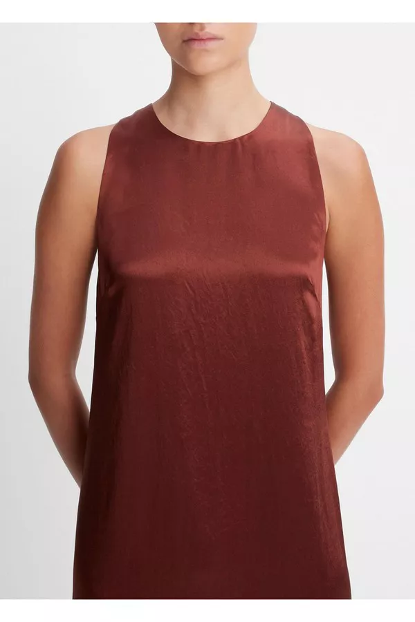 Sleeveless Crew Neck Shift Dress by Vince at THE MILE Sleeveless Crew Neck Shift Dress by Vince at THE MILE