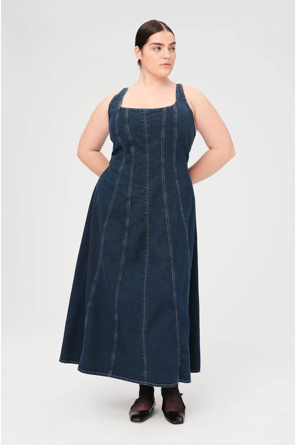 PSA PLUS - DENIM MAXI DRESS | UNDER PRESSURE by WARP + WEFT at THE...