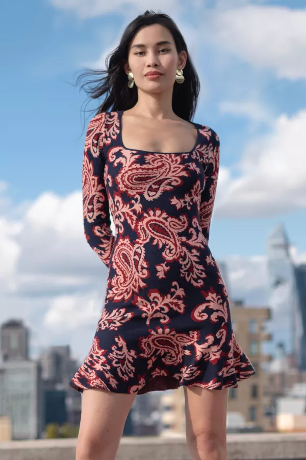 Jaida Intarsia Knit Dress by Yumi Kim at THE MILE