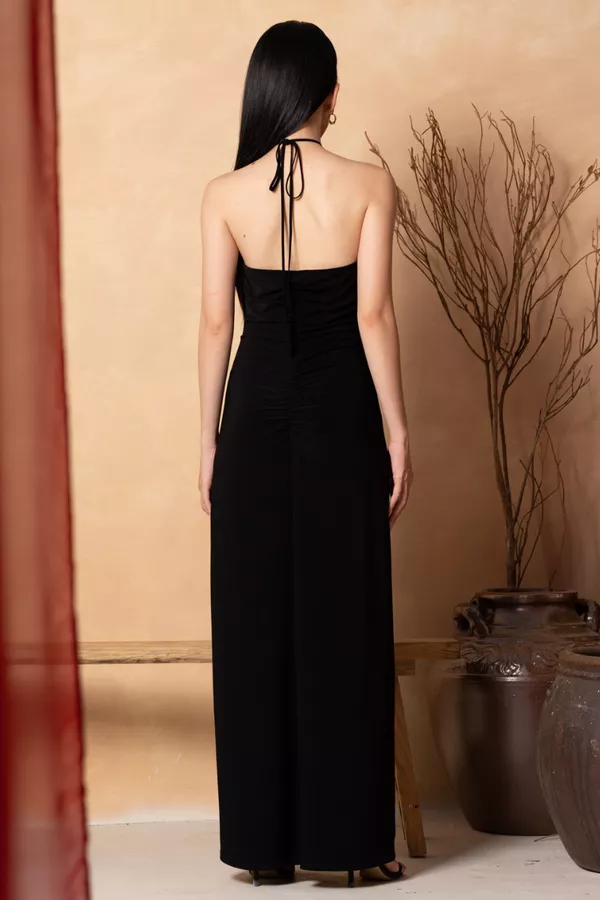 yumi kim bridesmaid dresses One Shoulder Sleeveless Satin Pleated Long Bridesmaid Dress