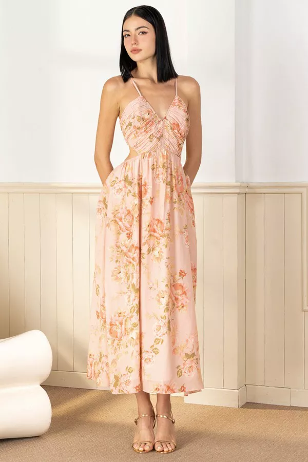 chinese dress ladies The Mandy Strapless Bustier Maxi Dress in Burgundy – Palomino Ranch Boutique main image 1