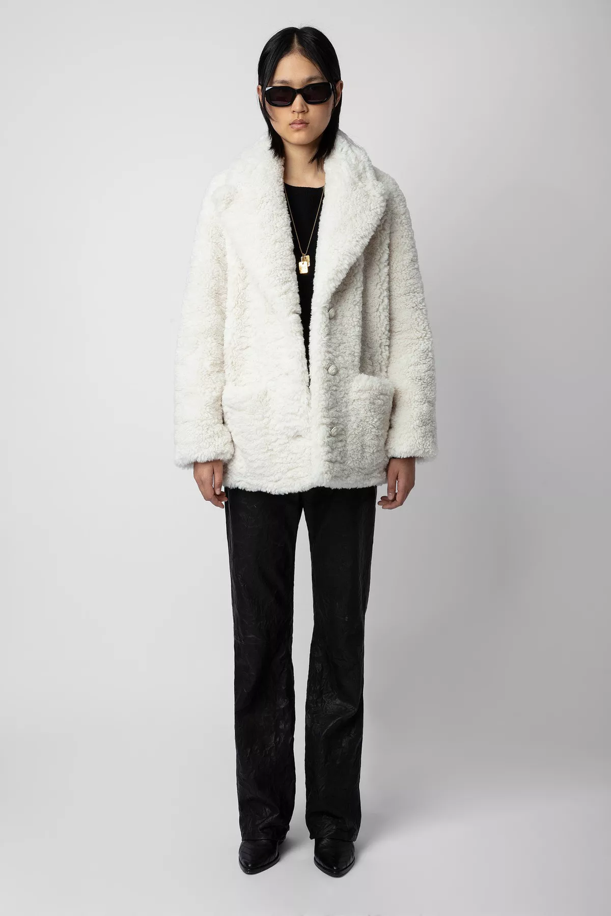 Fleur Soft Curly Coat by Zadig & Voltaire at THE MILE