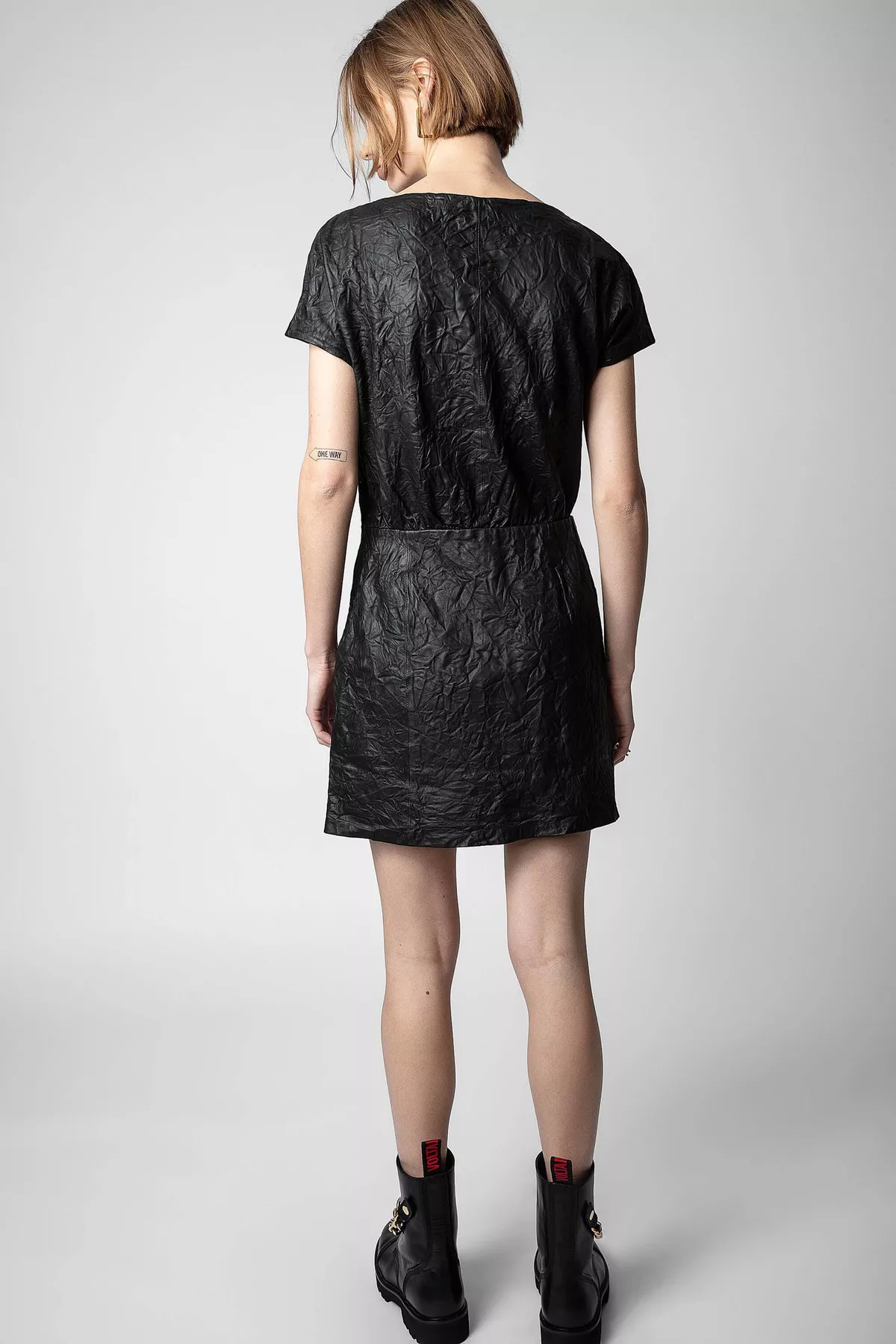 Rexa Crinkled Leather Dress by Zadig & Voltaire at THE MILE
