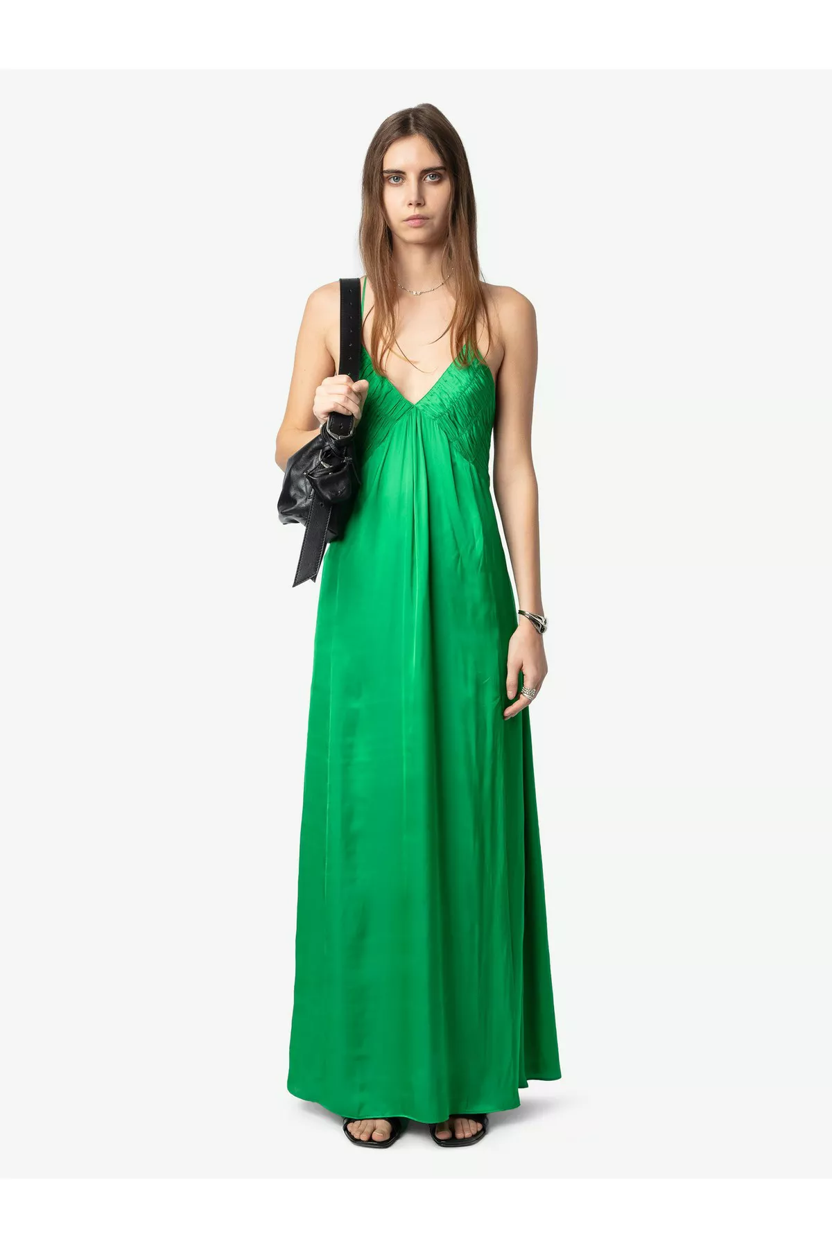 rayonne satin dress zadig Rayonne Satin Dress for Women - Black - Size: M
