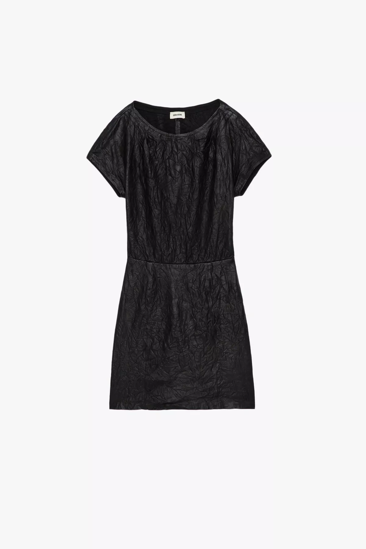 ワンピース Zadig & Voltaire Leather Mini Dress Rexa Crinkled Leather Dress by Zadig & Voltaire at THE MILE