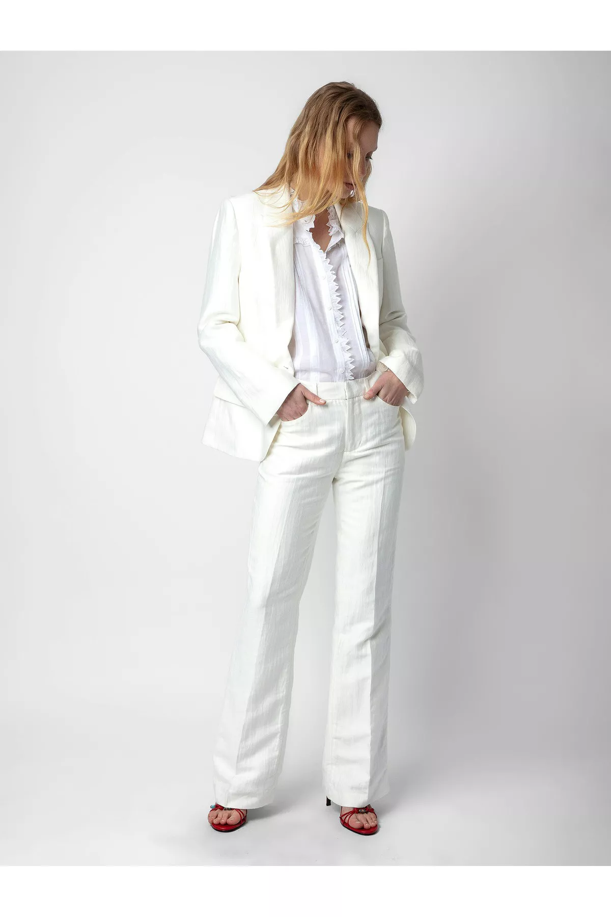 パンツ ZADIG & VOLTAIRE Woman Pants White WWJE01270 103 Zadig & Voltaire womens Prune Pant, 36 - Walmart.com