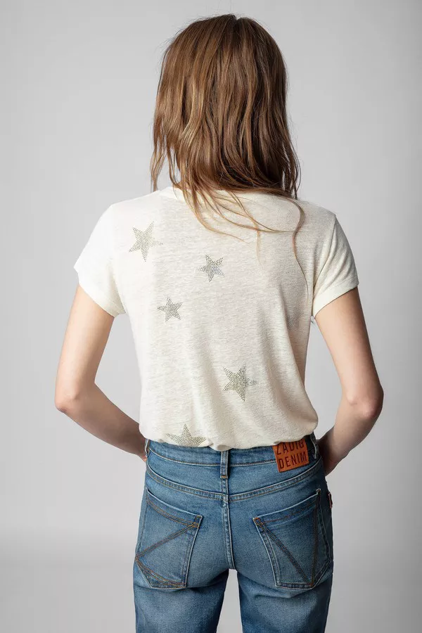 Skinny Stars Diamanté T-Shirt by Zadig & Voltaire at THE MILE