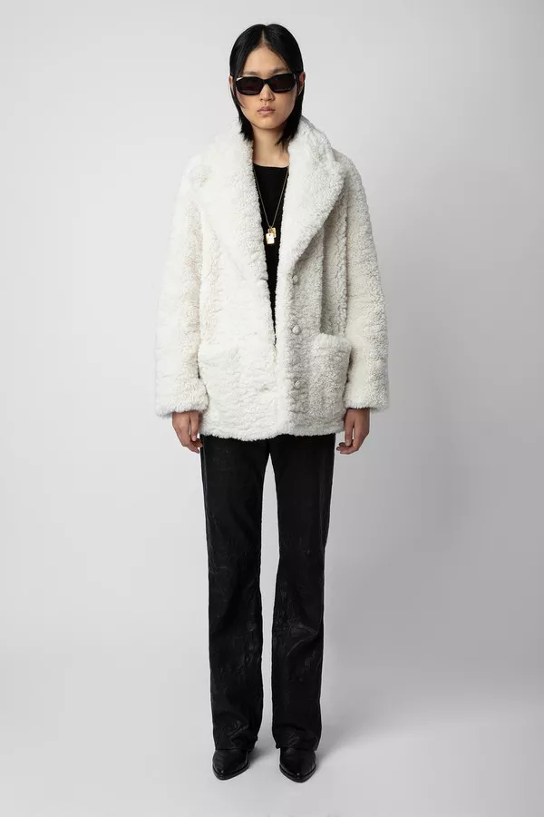 Fleur Soft Curly Coat by Zadig & Voltaire at THE MILE