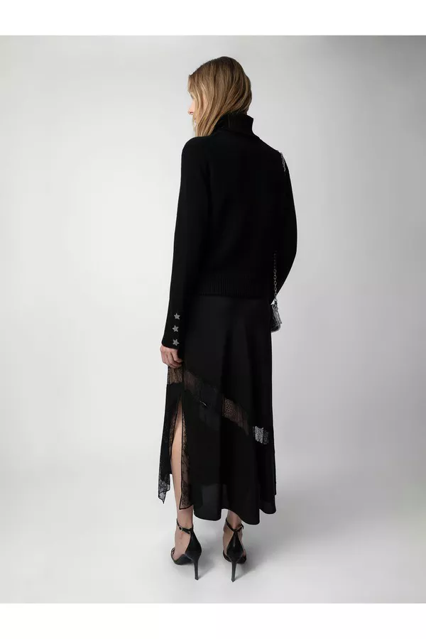 スカート ZADIG & VOLTAIRE SKIRTS NWT Zadig & Voltaire Jillian Jac Guitar Lace Hem Skirt in