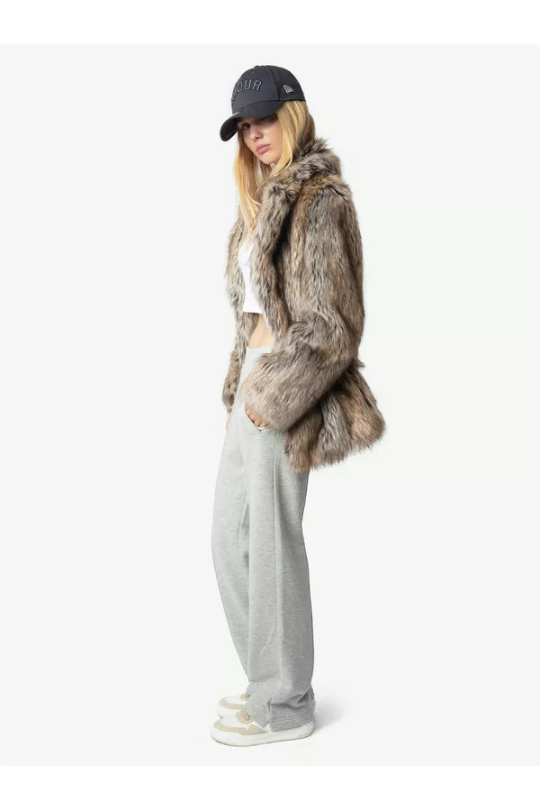 Faune Short Faux Fur Coat by Zadig & Voltaire at THE MILE