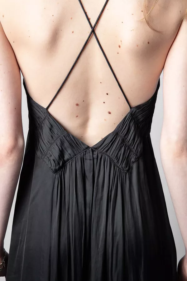 rayonne satin dress zadig Rayonne Satin Dress for Women - Black - Size: M