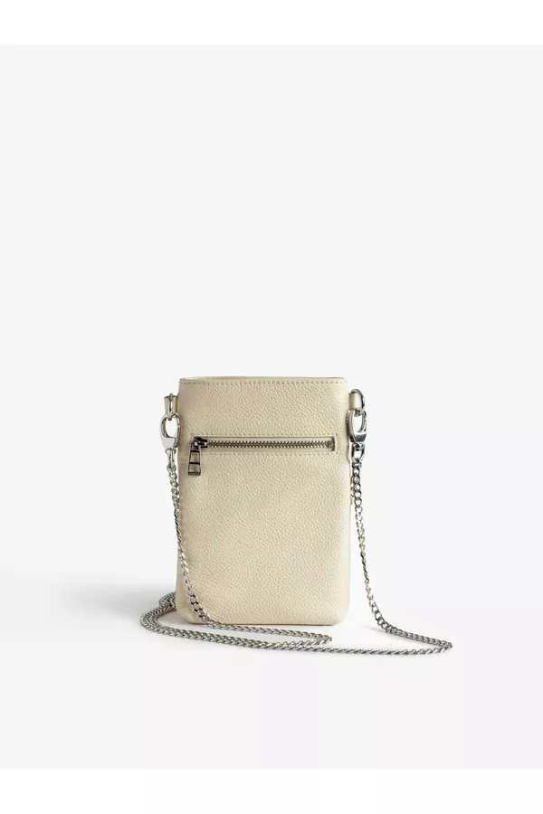 クラッチバッグ Rock Phone Pouch - Zadig & Voltaire - Leather - White Zadig and Voltaire Rock leather phone pouch – Lux Rox